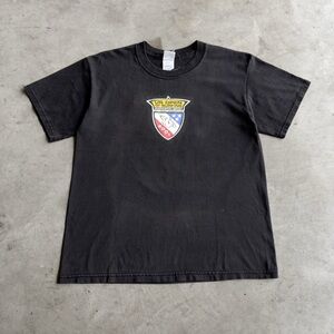 Vintage 2001 Faded Black Graphic Tee - M